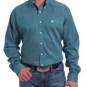XXL Men’s Cinch Button Down Geometric Print.